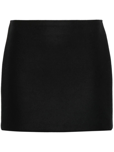  Modes Garments Fleted Wool Mini Skirt - Black 