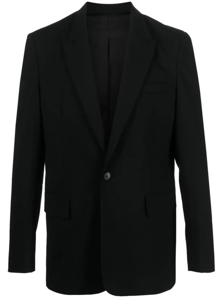  Modes Garments Peak-lapels Single-breasted Blazer - Black 
