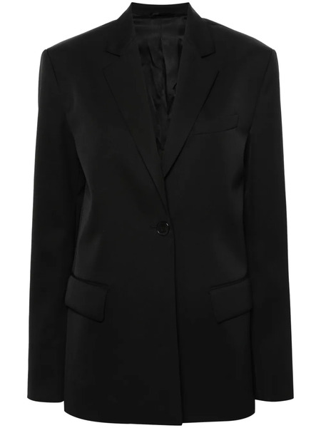  Modes Garments Single-breasted Wool Blazer - Black 