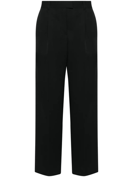  Modes Garments Wide-leg Wool Trousers - Black 
