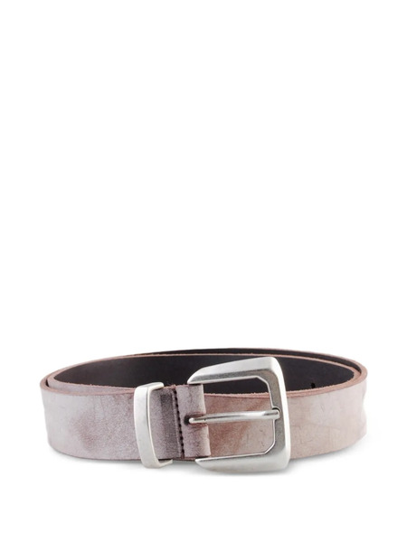  Molebo Buckle Leather Belt - Brown 