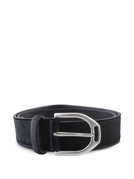  Molebo Pony Silver-tone Belt - Black 