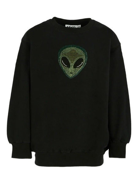  Molo Alien-head Embellished Sweatshirt - Black 