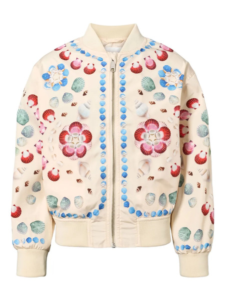 Molo Haliva Shell-floral Bomber Jacket - Neutrals 