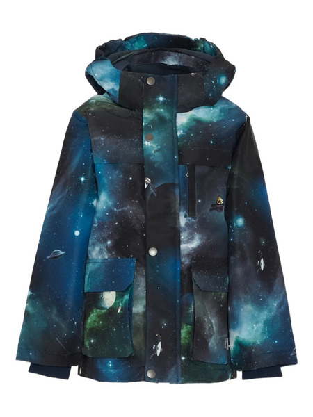  Molo Hooded Printed Jacket - Blue 