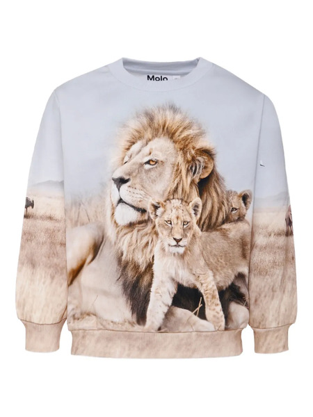  Molo Miksi Lion-print Sweatshirt - Neutrals 
