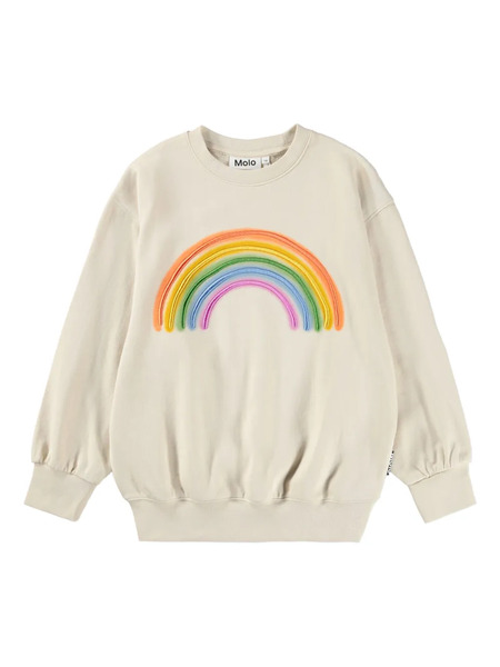  Molo Monti Rainbow-embroidered Sweatshirt - Neutrals 