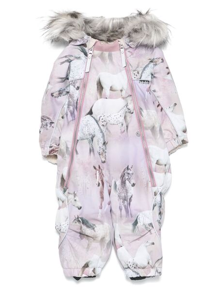  Molo Pyxis Fur Snowsuit - Pink 