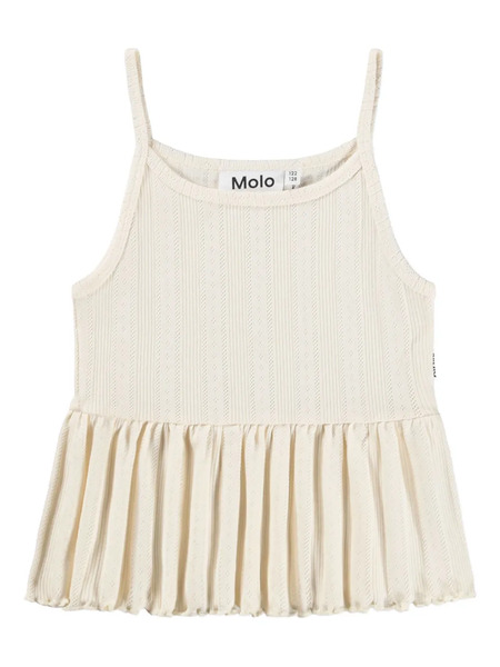  Molo Rany Ribbed Ruffled Top - Neutrals 
