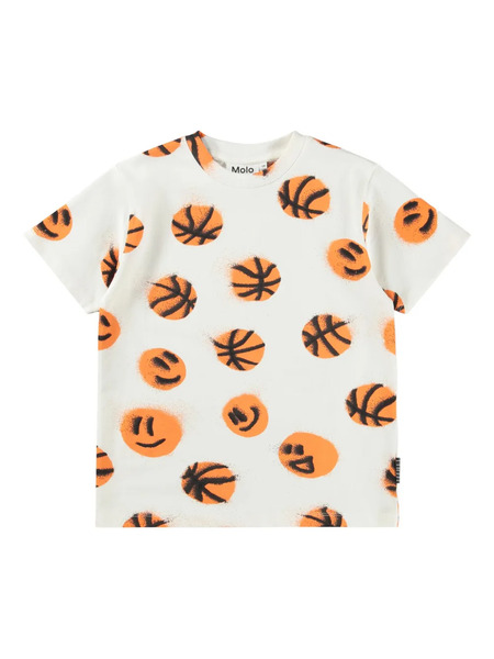  Molo Riley Smiley-face T-shirt - Neutrals 