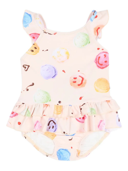  Molo Ruffled Swimsuit - Neutrals 