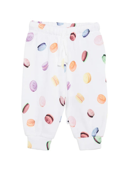  Molo Simeon Drawstring Patterned Trousers - White 