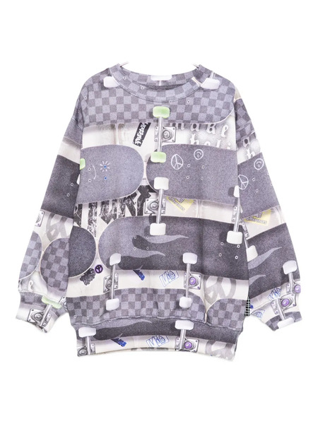  Molo Skateboard-print Sweatshirt - Grey 