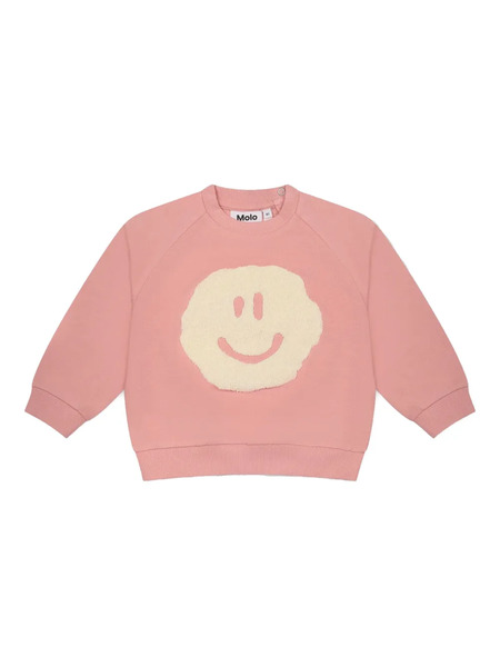  Molo Smile-face Print Sweatshirt - Pink 