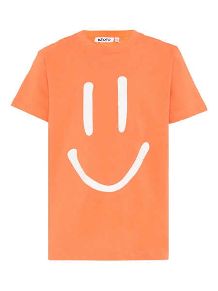  Molo Smiley-print T-shirt - Orange 