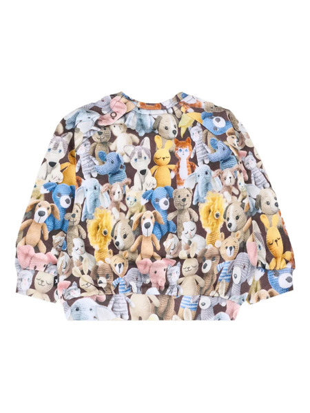  Molo Tedy-print Sweatshirt - Grey 
