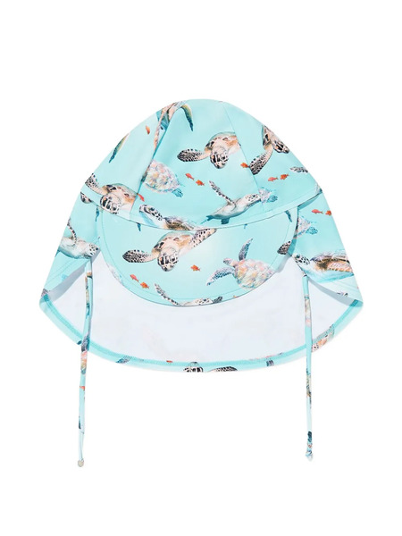  Molo Turtle-print Hat - Blue 