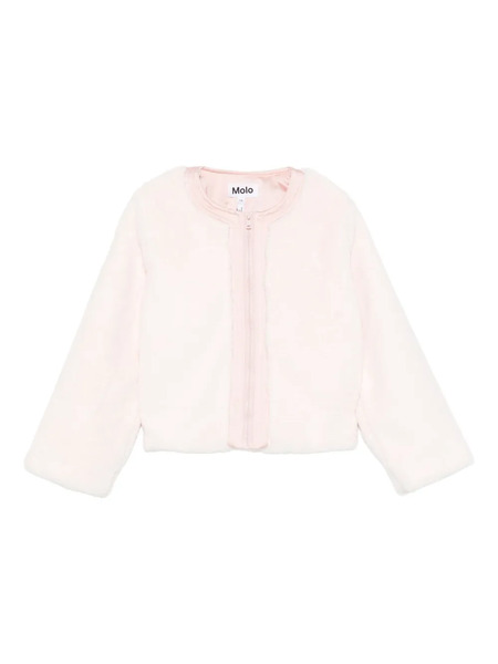  Molo Zip-front Fleece Jacket - Pink 