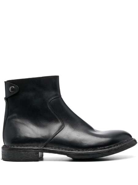  Moma Leather Ankle Boots - Black 