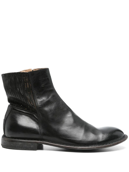  Moma Leather Ankle Boots - Black 