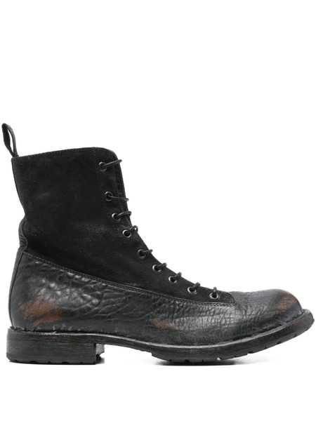  Moma Leather Biker Boots - Black 