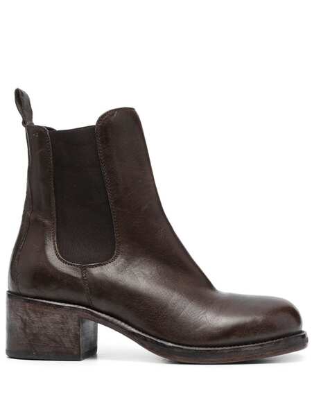  Moma 50mm Leather Chelsea Boots - Brown 