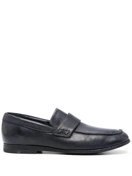  Moma Pebbled-leather Loafers - Blue 