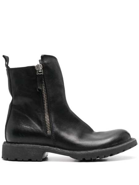  Moma Tronchetto Leather Ankle Boots - Black 