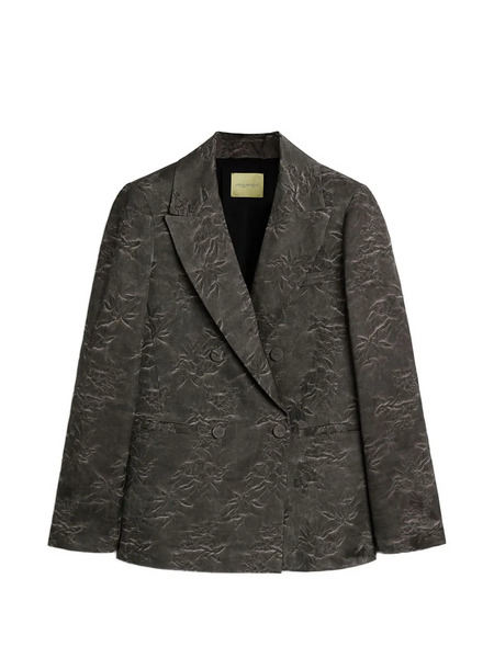  Momoni Jacquard Double-breasted Jacket - Grey 