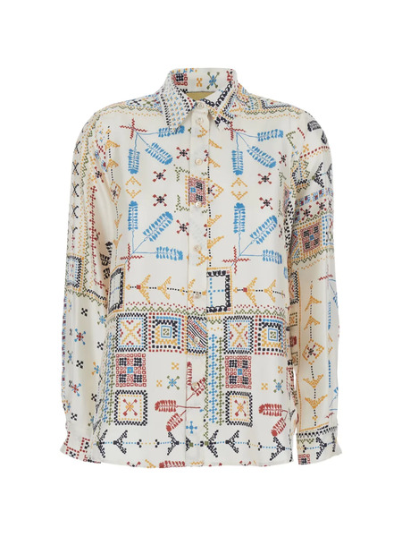  Momoni Patterned Shirt - Neutrals 