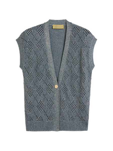  Momoni Pedro Diamond-pattern Vest - Blue 