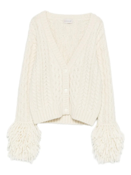  Moncler Alpaca Wool-blend Cardigan - White 