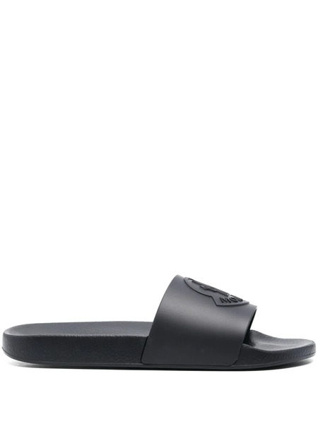  Moncler Basile Logo-embossed Slides - Blue 