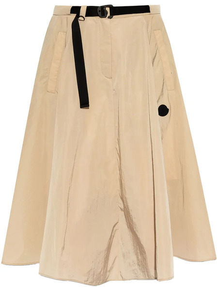  Moncler Belted Midi Skirt - Neutrals 