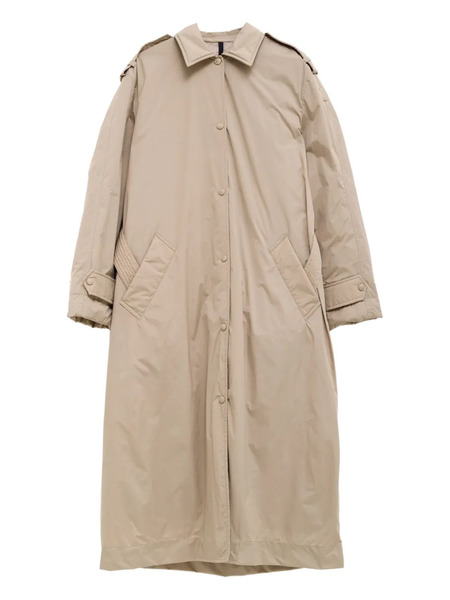  Moncler Belted Trench Coat - Neutrals 