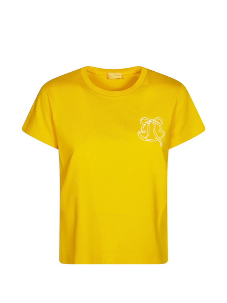  Moncler Bow-graphic T-shirt - Yellow 