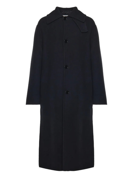  Moncler Buttoned Single-breasted Coat - Black 