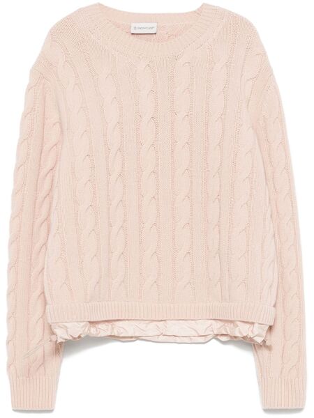  Moncler Cable-knit Sweater - Pink 