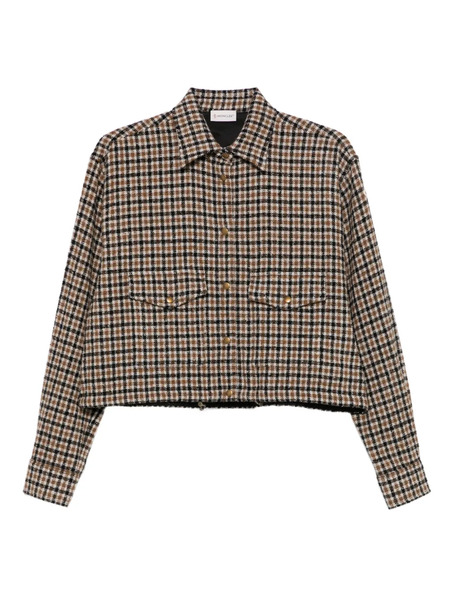  Moncler Check-pattern Overshirt - Brown 