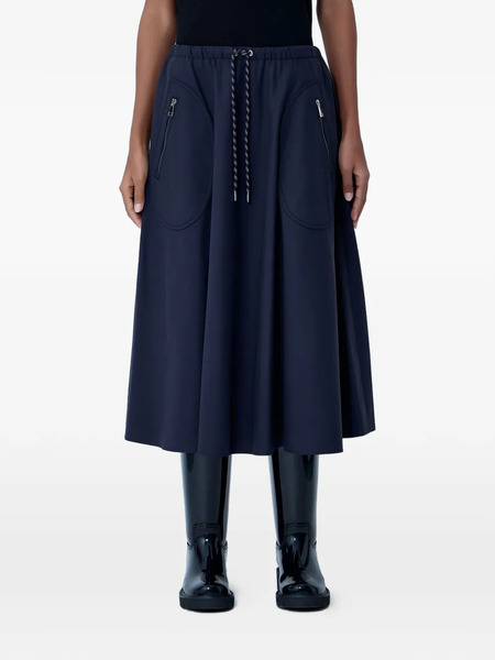  Moncler Drawstring A-line Skirt - Grey 