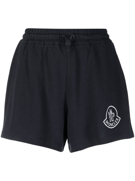  Moncler Drawstring Cotton Shorts - Blue 