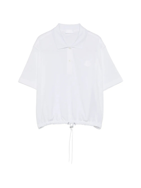  Moncler Drawstring-hem Polo Top - White 