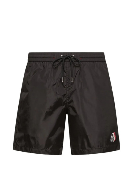  Moncler Drawstring Logo Patch Shorts - Black 