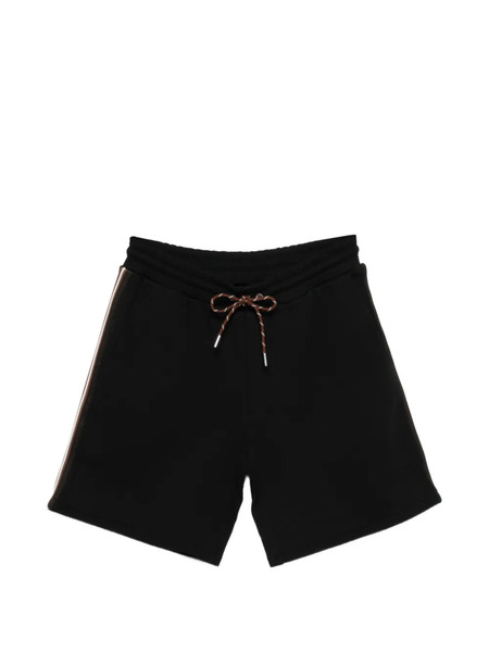  Moncler Drawstring Side Stripe Shorts - Black 