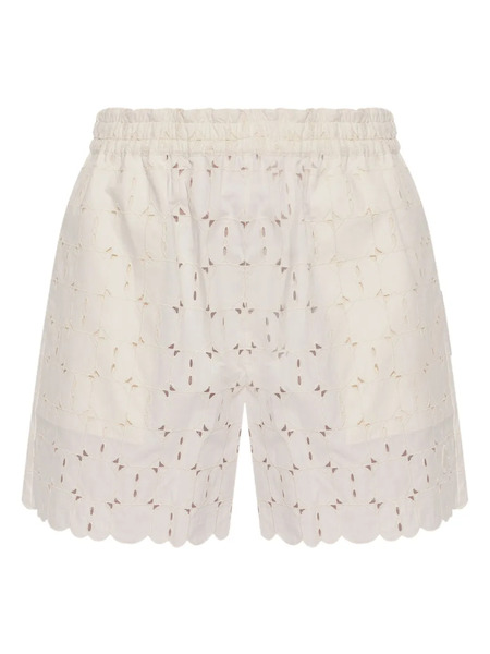  Moncler Embroidered Shorts - White 