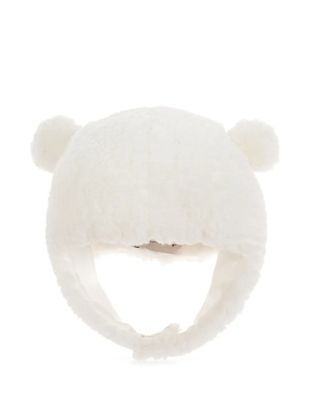  Moncler Enfant Bear-ear Hat - White 
