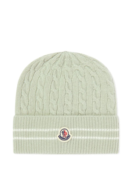 Moncler Enfant Cable-knit Beanie - Green 
