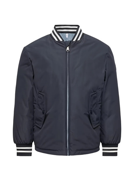  Moncler Enfant Cemal Striped Bomber Jacket - Blue 