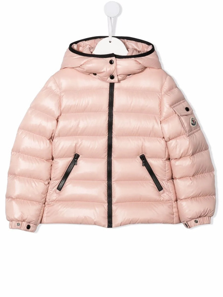  Moncler Enfant Contrasting Trim Padded Jacket - Pink 