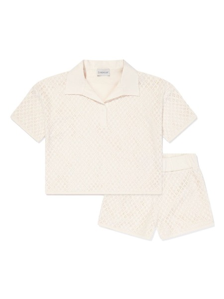  Moncler Enfant Cotton Blend Shorts And Top Set - White 